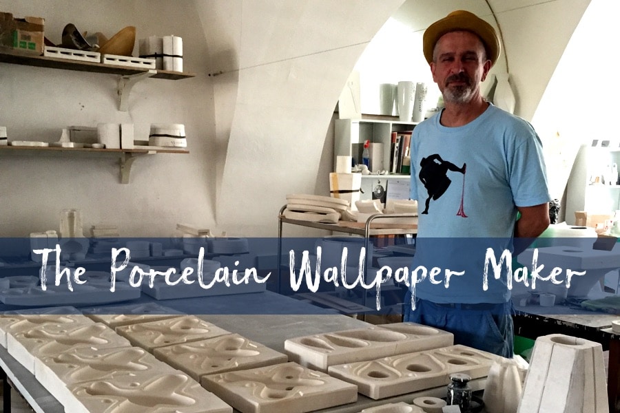 Daniel Pirsc in his porcelain worshop
